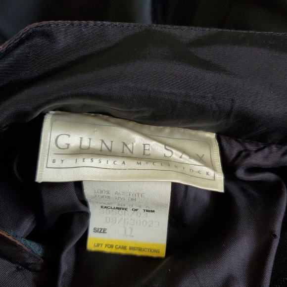 Vintage Gunne Sax By Jessica McClintock Black Midi Lace Skirt Size 11 Wednesday - Picture 4 of 11